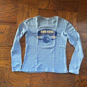 Vintage King Kong Long Sleeve-T Blue Shirt